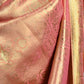 Orange Satin Nylon Woven Saree With Unstitched Blouse