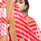 Rajwada Women Pink Embroidered Organza Semi Stitched Lehenga With Unstitched Blouse