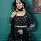 Rajwada Black Foux Georgette Foil Print Gown For Women