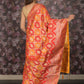 Rajwada Yellow and Red Woven Banarasi Silk Saree with Unstitched Blouse for Women
