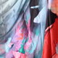 Multicolor Silk Blend Digital Floral Print Saree With Unstitched Blouse