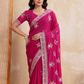 Rajwada Pink Georgette Printed Saree For Women