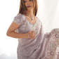 Rajwada Light Pink Crush Embroidered Saree With Unstitched Blouse For Women