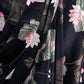 Black Silk Blend Digital Floral Print Saree With Unstitched Blouse