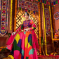 Rajwada Multicolor Cotton Blend Printed With Mirror Work Semi-Stitched lehenga For Women