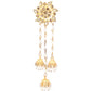 Rajwada White And Gold Dangler Earring For Women