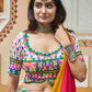 Rajwada Multicolor Rayon Embroidered Stitched Lehenga With Blouse For Women