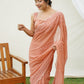 Rajwada Peach Georgette Embroidered Saree With Unstitched Blouse For Women