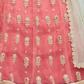 Rajwada Women Pink Embroidered Art Silk Semi Stitched Lehenga With Unstitched Blouse
