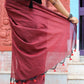 Rajwada Maroon Cotton  Saree  With Unstitched Blouse for Women