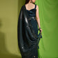 Rajwada Teal Embellished Georgette Saree With Unstitched Blouse For Women
