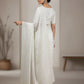 Rajwada White Organza Embroidered Solid Saree For Women