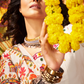 Rajwada Multicolor Georgette Printed Semi-Stitched lehenga For Women