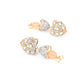 Rajwada White And Peach Alloy Jewellery Set For Women