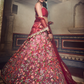 Rajwada Women Peach Embroidered Art Silk Semi Stitched Lehenga With Unstitched Blouse