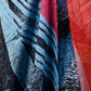 Blue Soft Crepe Digital Print Saree With Unstitched Blouse