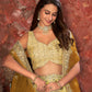 Rajwada Yellow Net Embellished Semi Stitched Lehenga With Unstitched Blouse for Women