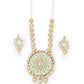Rajwada Green Meenkari And Kundan Embellished Neck Piece For Women