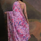 Rajwada Pink Printed Chiffon Saree With Unstitched Blouse For Women