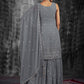 Rajwada Women Grey Embroidered Partywear  Stitched Kurtaset