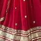 Rajwada Red Georgette Embellished Semi-Stitched lehenga For Women