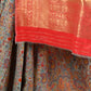 Grey Modal Woven Saree With Unstitched Blouse