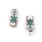 Rajwada White and Green Gemstone Embellished Necklace Set for Women