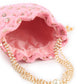 Rajwada Women Pink Lucknow Chikankari Embroidered Potli Bag