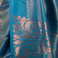 Teal Silk Blend Woven Saree With Unstitched Blouse