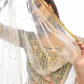 Rajwada Women Multicolored Embroidered Velvet Semi Stitched Lehenga With Unstitched Blouse