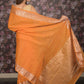 Rajwada Mustard Woven Cotton Blend Saree for Women