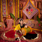 Rajwada Pink And Brown Cotton Blend Embroidered Semi-Stitched lehenga For Women