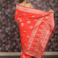 Rajwada Red Silk Blend Brocade Saree with Unstitched Blouse for Women
