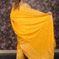 Rajwada Yellow Woven Silk Blend Saree with Unstitched Blouse for Women
