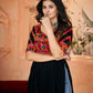 Rajwada Black Embroidered Rayon Stitched Kurti For Women
