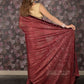 Rajwada Maroon Jacquard Lycra Woven Saree with Unstitched Blouse for Women