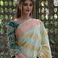 Rajwada Light Green Woven Soft Silk Saree with Unstitched Blouse for Women