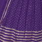 Rajwada Violet Georgette Embellished Semi Stitched Lehenga With Unstitched Blouse For Women