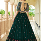 Rajwada Women Designer Green Georgette Semi Stitched Gown