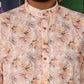 Rajwada Cream Embroidered Cotton Kurta Set For Men