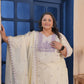 Rajwada White Cotton Blend Embroidered Kurta Set For Women