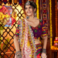 Rajwada Multicolor Cotton Blend Printed With Mirror Work Semi-Stitched lehenga For Women