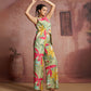 Rajwada Green Cotton Blend Printed Co-ord Set For Women