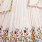 Rajwada White Chinon Sequence Embroidered Semi-Stitched Lehenga For Women