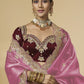 Rajwada Pink Tissue Embellished Saree For Women