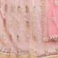 Rajwada Women Pink Embroidered Art Silk Semi Stitched Lehenga With Unstitched Blouse