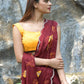 Rajwada Maroon Embroidered Chiffon Silk Saree with Unstitched Blouse for Women