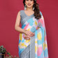Rajwada Multicolor Silk Blend Printed Saree For Women