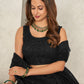 Rajwada Black Net Embellished Semi Stitched Lehenga With Unstitched Blouse for Women