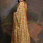Rajwada Yellow Printed Chiffon Saree With Unstitched Blouse For Women